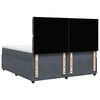 vidaXL Boxspring met matras fluweel donkergrijs 200x200 cm