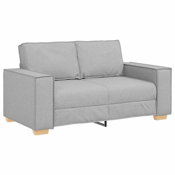 vidaXL 2-zitsbank Wolk Grijs 120 cm Stof