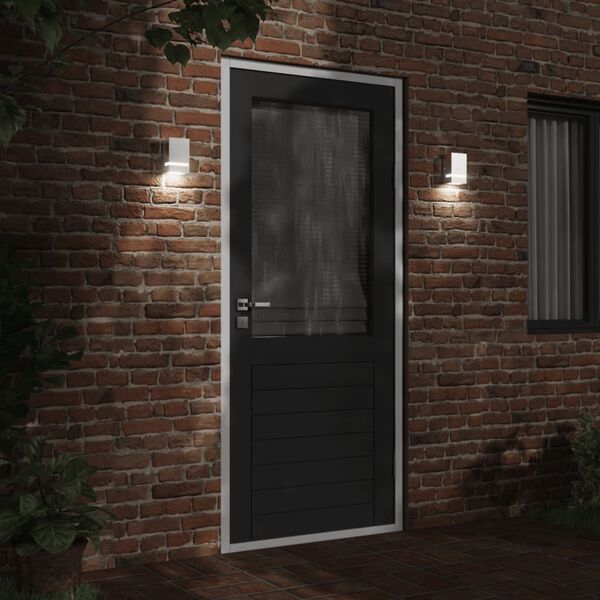 vidaXL Buitenwandlamp roestvrij staal zilverkleurig