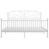vidaXL Bedframe metaal wit 200x200 cm