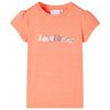 Kindershirt met kapmouwen 128 neonoranje