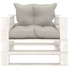 vidaXL Tuinbank met taupe kussens pallet hout