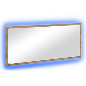 vidaXL Spiegel met spiegel Artisan Eiken 90 x 8,5 x 37 cm Bewerkt hout