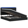 vidaXL LED Opslagbed met Matras Zwart 200 x 200 cm Stof