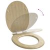 vidaXL Toiletbrillen 2 st met soft-close deksels MDF bamboeontwerp