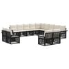 vidaXL Tuinbankenset 13 st Zwart en Cream Wit poly rattan