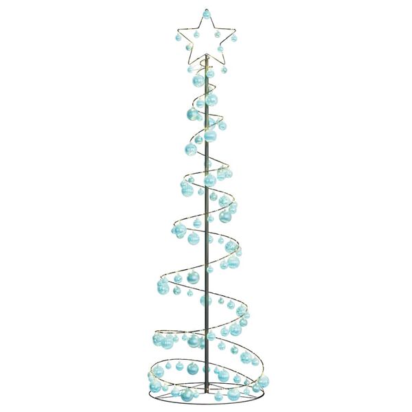 vidaXL LED-kerstboom met kerstballen 120 LED's warm wit 180 cm