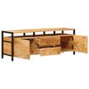 vidaXL Opslagkasten met lade Bruin 110 x 30 x 40 cm Massief Mango Hout