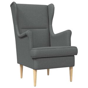 vidaXL Fauteuil Donkergrijs Stof