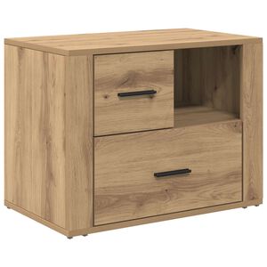 vidaXL Nachtkastje Artisan Eiken 35 x 60 x 50 cm Bewerkt hout