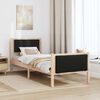 vidaXL Bedframe met hoofdeinde Zwart 80 x 200 cm Stof