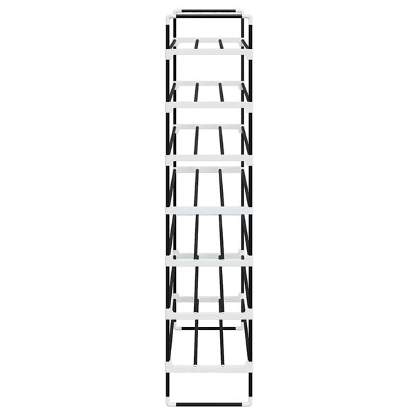 vidaXL Schoenenrek met 7 schappen metaal en kunststof zwart