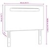 vidaXL LED Hoofdbord Grijs 90 cm Nep Leer