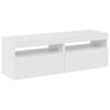 vidaXL Tv-meubelen 2 st met LED-verlichting 60x35x40 cm hoogglans wit