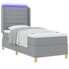 vidaXL Boxspringbed met matras Lichtgrijs 80 x 200 cm Stof