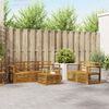 vidaXL Sofa-Sets 6 pcs Naturel Massief Acaciahout