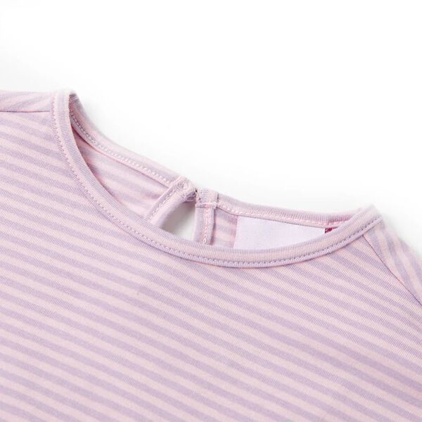 Kindershirt met mouwen met ruches 128 lila