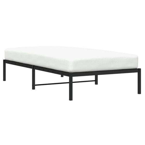 vidaXL Bedframe metaal zwart 100x200 cm