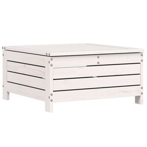 vidaXL Tuinvoetenbank 62x63,5x32 cm massief grenenhout wit
