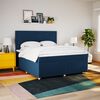 vidaXL Boxspring met matras stof blauw 180x200 cm