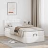 vidaXL Ottomaanse bed met matras 90x190cm kunstleer wit