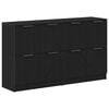 vidaXL Dressoir 2 pcs Zwart Eiken 60 x 30 x 70 cm Bewerkt hout