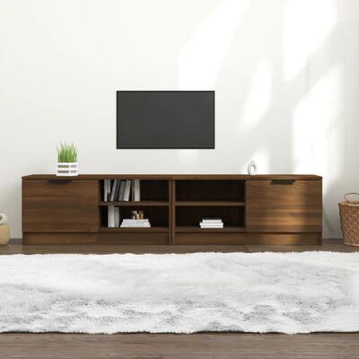 vidaXL Tv-meubelen 2 st 80x35x36,5 cm bewerkt hout bruineikenkleurig