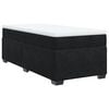 vidaXL Boxspring met matras fluweel zwart 90x190 cm