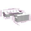 vidaXL 11-delige tuinbankset met kussens, zwart polyrotan