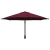 vidaXL Tuinparasol Rood en Zwart 248 x 248 x 148 cm Polyester en staal