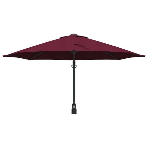 vidaXL Tuinparasol Rood en Zwart 248 x 248 x 148 cm Polyester en staal