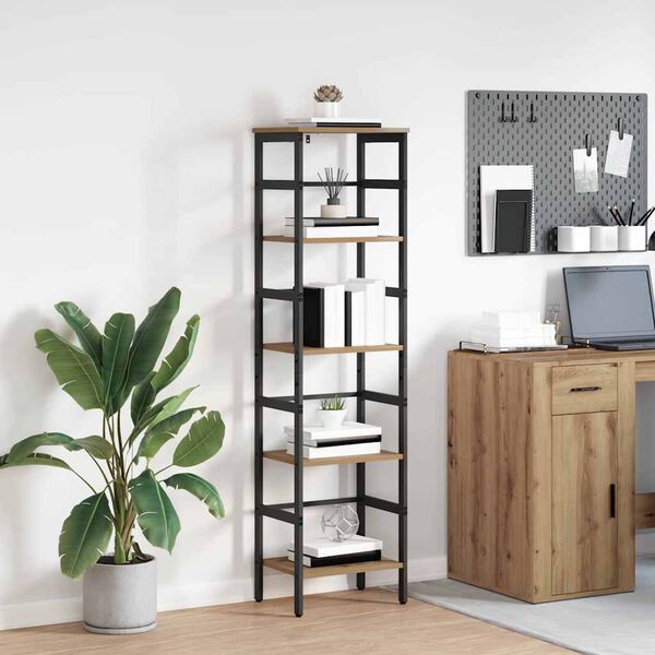 vidaXL Boekenkast Artisan Eiken 40 x 29,5 x 149 cm Bewerkt hout