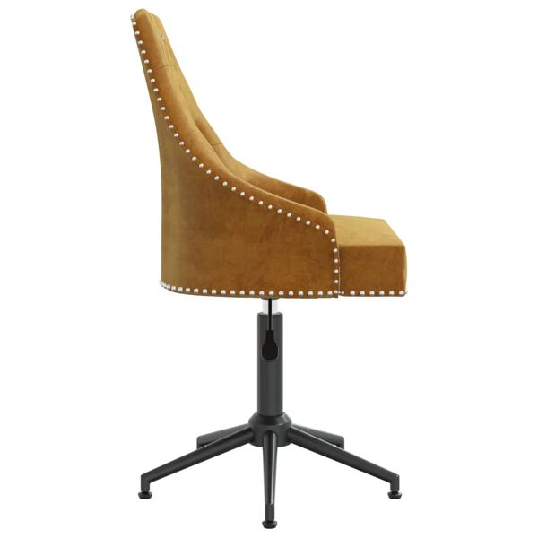 vidaXL Kantoorstoel draaibaar fluweel bruin