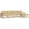 vidaXL Buiten bankenset 5 st Wit en Beige 337 x 162,5 x 73 cm