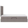 vidaXL Opbergbed met LED met matras Taupe 120 x 190 cm Polyester