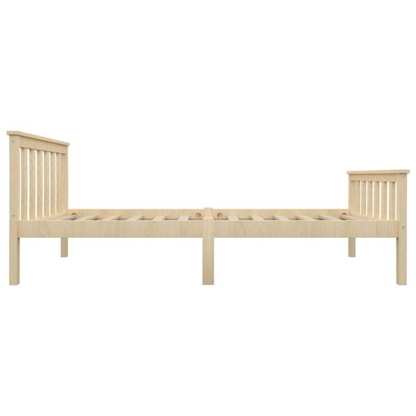 vidaXL Bedframe massief grenenhout natuurlijk 100x200 cm