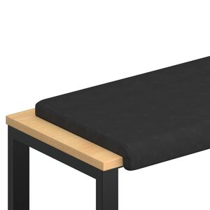 vidaXL Bankkussen Microvezel Zwart Diepte 35 cm