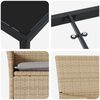 vidaXL Tuin eettafelset met kussen 7 pcs Beige poly rattan