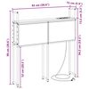 vidaXL Opberghoofdbord met Oplaadstation Gerookt eiken 93 x 15 x 98 cm