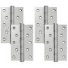 vidaXL Scharnier 4 st 130 x 75 x 13 mm zilver Staal