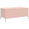 vidaXL Salontafel 101,5x50x43,5 cm koudgewalst staal roze
