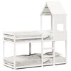 vidaXL Stapelbed met dak massief grenenhout wit 90x190 cm