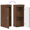 vidaXL Badkamer wandkast met plank TULUM Bruin Eiken 37 x 24,5 x 86 cm