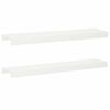 vidaXL Afdekprofiel voor tuinafboording 2 st 100 x 20 x 5 cm Staal Wit