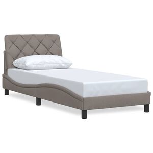 vidaXL Bedframe zonder matras 90x190 cm stof taupe
