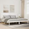 vidaXL Bedframe extra lang zonder matras massief hout wit 160x220 cm