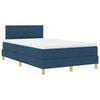 vidaXL Boxspringbed met matras met hoofdeinde Blauw 120 x 200 cm Stof