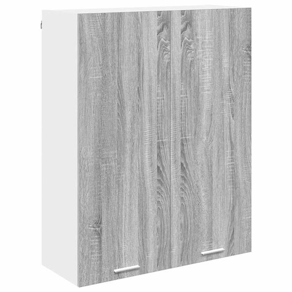vidaXL Hangkast met opslag Grijs Sonoma 80 x 31 x 100 cm Bewerkt hout