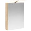 vidaXL Badkamer spiegelkast met plank Sonoma Eiken 50 x 14,5 x 70 cm