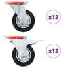 vidaXL 24 st Zwenkwielen 100 mm